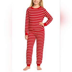 Wondershop  Red & White Striped Girl Pajama Set – Size 10/12 Flame Resistant